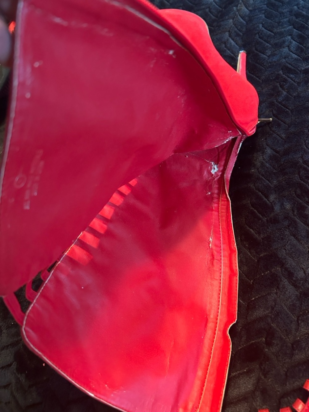 Red Lace-Up Over-the-Knee Women's Boots - Picture 4 of 5